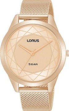 KLASYK Damski zegarek na bransolecie mesh Lorus RG284TX9 Rose Gold +GRAWER