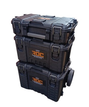KETER ZESTAW 3 SKRZYNEK ROC PRO GEAR 2.0 RIGID SKRZYNKI SET 3 SKRZYNKA KOŁA