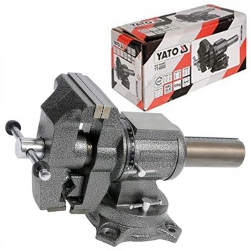YATO IMADŁO ŚLUSARSKIE OBROTOWE MASZYNOWE 100MM ŻELIWNE Z KOWADŁEM 360ST.