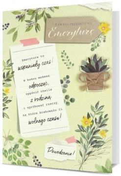 Karnet okolicznościowy Kartka EMERYTURA
