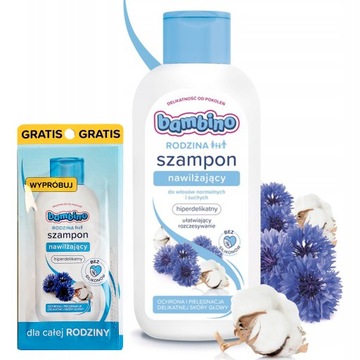 BAMBINO RODZINA Szampon nawilżający 400ml+ gratis