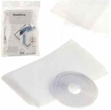 МОСКИТНАЯ СЕТКА ДЛЯ ОКНА, ДВЕРИ 180 см x 150 см БЕЛАЯ