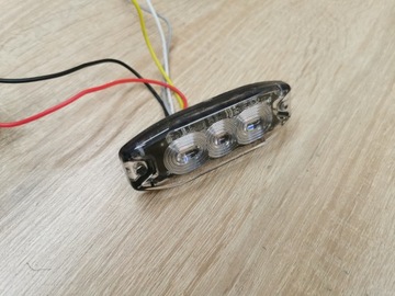 SLIM Лампа стробоскоп 9Вт оранжевая 3 светодиода 12/24В