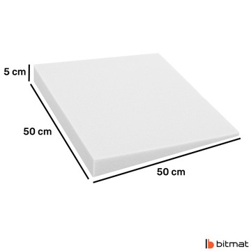 Akustyczny panel BITMAT popielaty 50x50cm gr. 5cm atesty czysty dźwięk klin