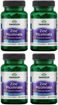 Swanson ПИКОЛИНАТ ЦИНКА Цинк 22 мг 60 капсул ИММУНИТЕТ