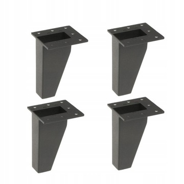 metalowe nóżki meblowe - 10 cm - czarny