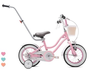 Rowerek dla dziewczynki 12 cali Heart bike różowy