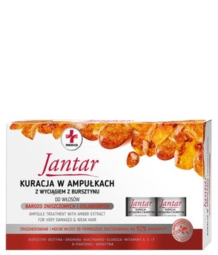 Ampułka do włosów Jantar Medica Med z wyciągiem z bursztynu 5x5 ml