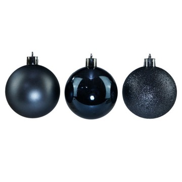 Bombki choinkowe 6 cm komplet 12 szt. grafitowe