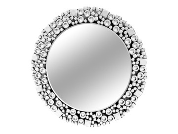 Okrągłe lustro kryształki glamour 70 cm 13tm171M