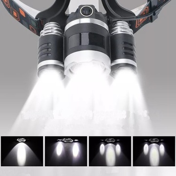 МОЩНАЯ ФАРА 3 x LED T6 АККУМУЛЯТОРНАЯ ФАРА CREE