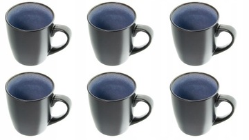 CERAMICZNE KUBKI 300ML BLACK JEANS BLUE 6SZT