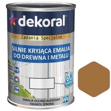 DEKORAL EMAKOL FARBA OLEJNA ORZECH JASNY 0,2 L