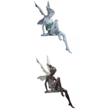 2 x żywiczna statua wróżki fontanna figurka dekoracyjna