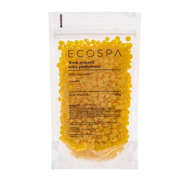 NATURALNY WOSK PSZCZELI KOSMETYCZNY ŻÓŁTY PŁATKOWY 100G ECOSPA
