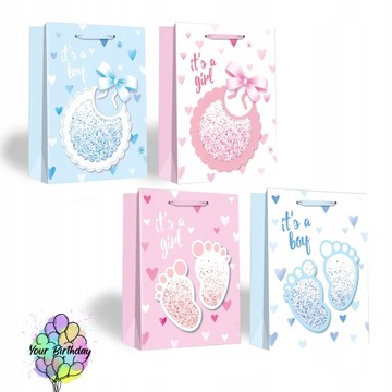 TOREBKA PAPIEROWA PREZENTOWA BABY SHOWER 40/30CM