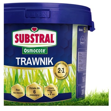 SUBSTRAL OSMOCOTE 5kg TRAWNIK NAWÓZ TRAWY NA 6MCY RAZ NA SEZON WYDAJNY