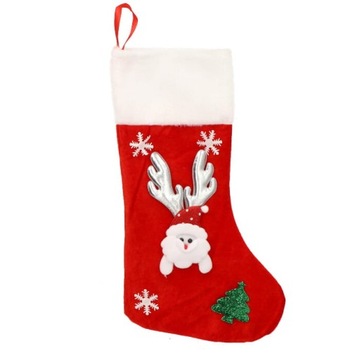 ВЕЛЮРОВЫЙ НОСОК ДЛЯ ПОДАРКОВ СВ. НИКОЛАЙ 43Х23СМ