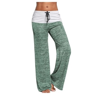 Spodnie damskie Sznurowane spodnie z szerokimi nogawkami Casual Loose Gym Running Yoga, S