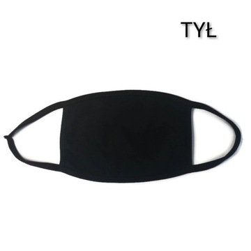 MASKA BAWEŁNA OSŁANIAJĄCA USTA NOS CZARNA ZAMEK PL