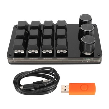 MINI 12-KLAWISZOWA KLAWIATURA Z 3 POKRĘTŁAMI