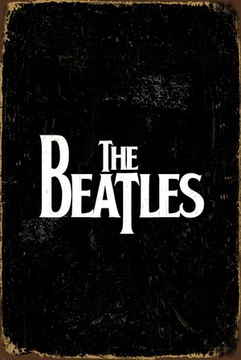 Tablica Ozdobna Blacha Black The Beatles