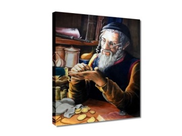 Портрет еврея с евреем монет, к счастью