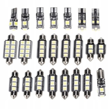 23 шт. СВЕТОДИОДНАЯ ЛАМПА 6500К 150ЛМ 12В T10 SMD