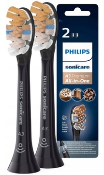 2 x Oryginalne KońcówkI PHILIPS Sonicare A3 All-in-One HX9092/11 Czarne-16