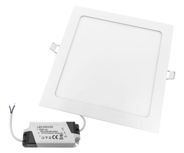 PANEL LED KWADRAT PODTYNKOWY GERE 18W 4500K OPRAWA OŚWIETLENIOWA BIAŁA