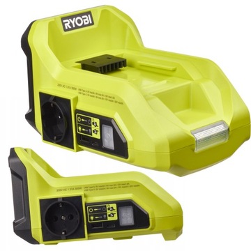 RYOBI AKUMULATOROWA PRZETWORNICA 36V 300W NAPIĘCIA 2 PORTY USB RY36BI300A-0
