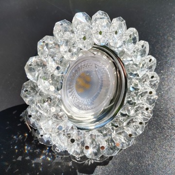 GU10 серебряный стеклянный галогенный потолочный светильник