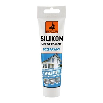 Silikon Uniwersalny Elastyczny 100 ml Bezbarwny do Uszczelniania i Montażu