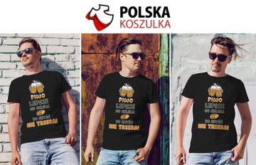 KOSZULKA T-SHIRT PIWO LEPSZE OD CHLEBA L JAKOŚĆ