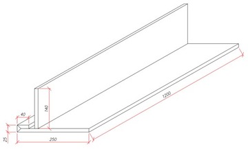 ПОЛКА ПОДВЕСНАЯ ПОТОЛОЧНАЯ СВЕТОДИОДНАЯ ОСВЕЩЕНИЕ G-KK 120СМ