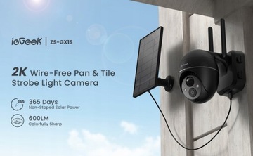 НАРУЖНАЯ КАМЕРА 4X ZOOM IP 2K Поворотная на солнечной батарее