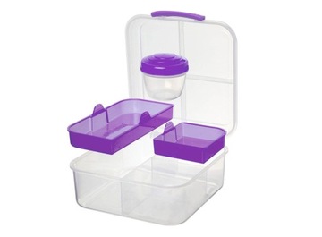 SISTEMA LUNCHBOX BENTO BOX КОНТЕЙНЕР 1250 МЛ С ОТДЕЛЕНИЯМИ ДЛЯ СОУСА