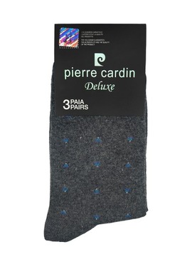 PIERRE CARDIN skarpety męskie GARNITUROWE długie 3-PAK - 43-46