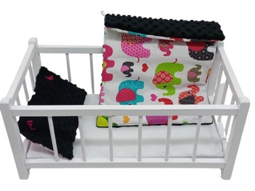 DREWNIANE ŁÓŻECZKO dla lalek + POŚCIEL - PRODUCENT