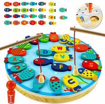 Деревянная игрушка-рыбка MONTESSORI Fishing Game