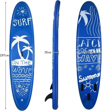Nadmuchiwana deska SUP 297x76x15cm 130kg