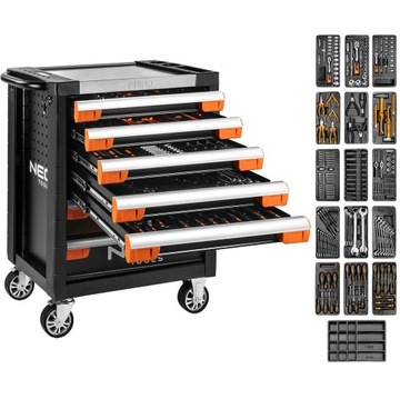 Шкаф инструментальный с 7 ящиками PRO, 174 84-220+г