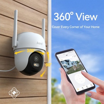 Arenti 4MP UHD IP65 360° WiFi камера 2,4 и 5 ГГц, OP1