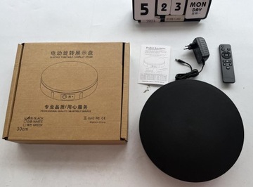 ВРАЩАЮЩАЯСЯ НА 360 ГРАДУСОВ ПОДСТАВКА ДЛЯ ФОТОГРАФИИ ЧЕРНАЯ 30 СМ + ПУЛЬТ ДИСТАНЦИОННОГО УПРАВЛЕНИЯ