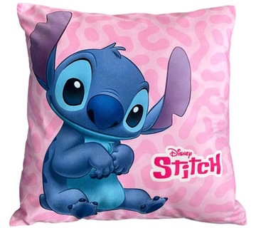 PODUSZKA DEKORACYJNA Lilo i Stitch 45x45 RÓŻOWA DWUSTRONNY NADRUK