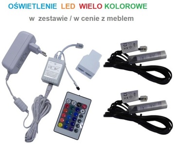 021-031 Комод LED2d1s + RGB подсветка - ОЛЬХА