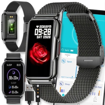 SMARTWATCH ZEGAREK SPORTOWY SMARTBAND AMOLED PULS OPASKA PRO SPORT FIT SMS