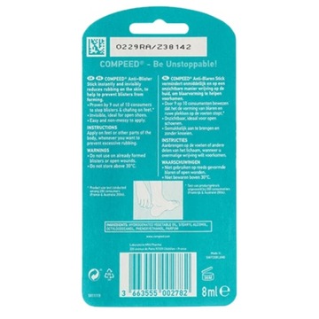COMPEED Стик против волдырей 8 мл Для ссадин на ногах
