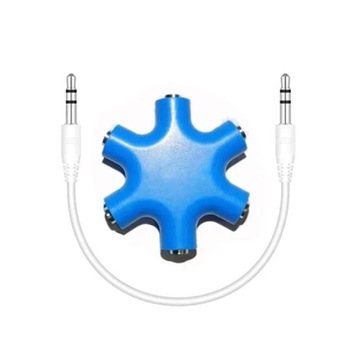 3.5mm Earphone Audio Splitter 1 Male to 1 2 3 4 5 Female Cable 5 Way Port