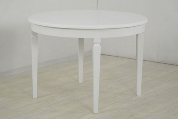 Круглый стол плюс 4 ДЕРЕВЯННЫХ стула, БЕЛЫЙ КОМПЛЕКТ